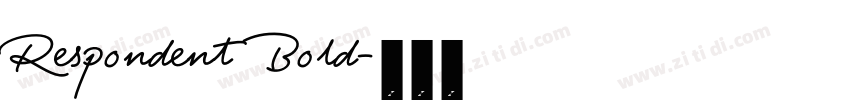 Respondent Bold字体转换 Respondent Bold字体转换